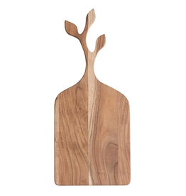 Creative Co-Op Acacia Wood Cutting Board w/ Branch Shaped Handle, Natural