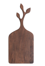 Creative Co-Op Acacia Wood Cutting Board w/ Branch Shaped Handle, Walnut