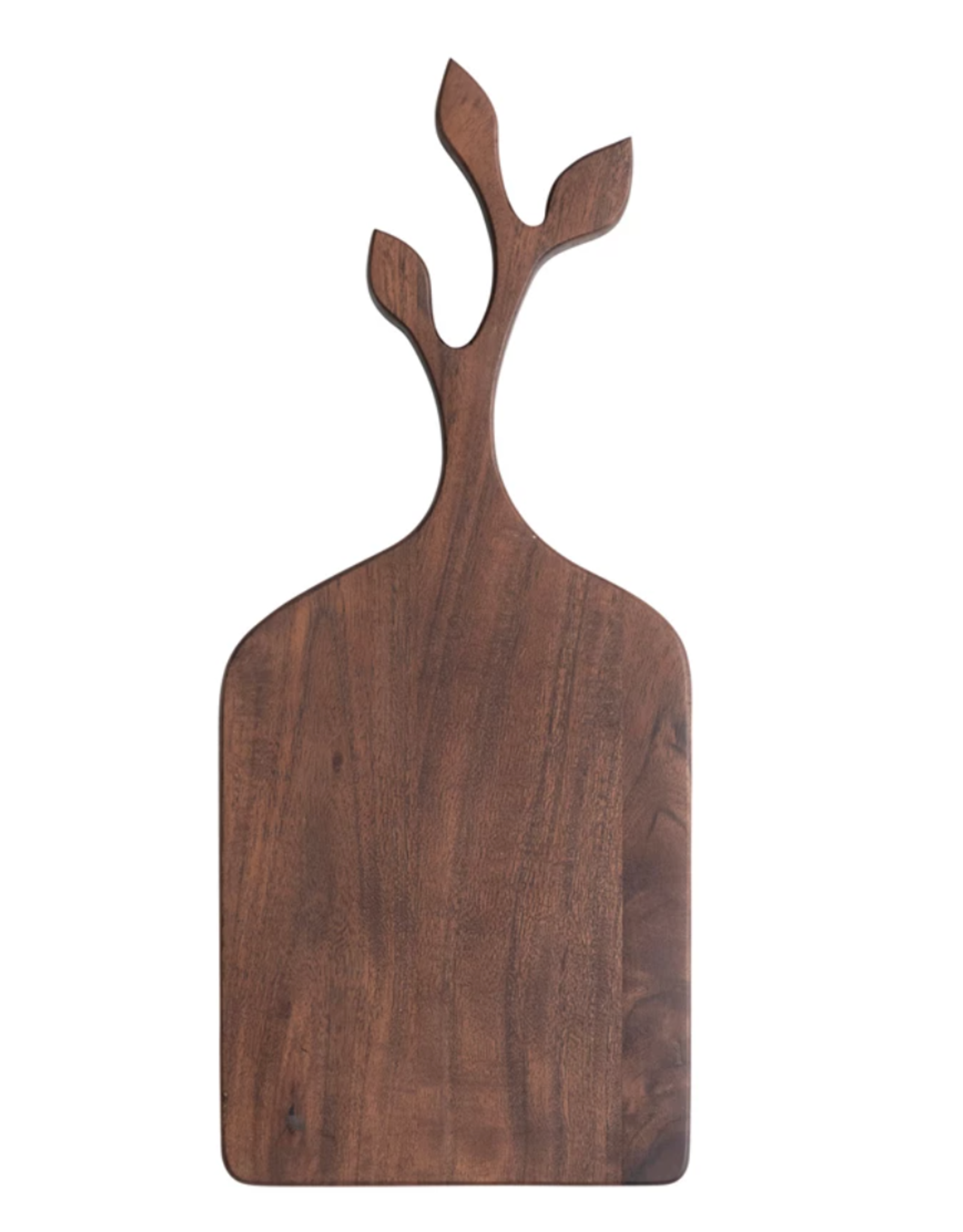 Creative Co-Op Acacia Wood Cutting Board w/ Branch Shaped Handle, Walnut