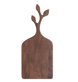 Creative Co-Op Acacia Wood Cutting Board w/ Branch Shaped Handle, Walnut