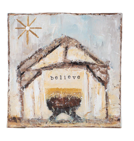 Glory Haus Bright Star Believe Nativity Canvas