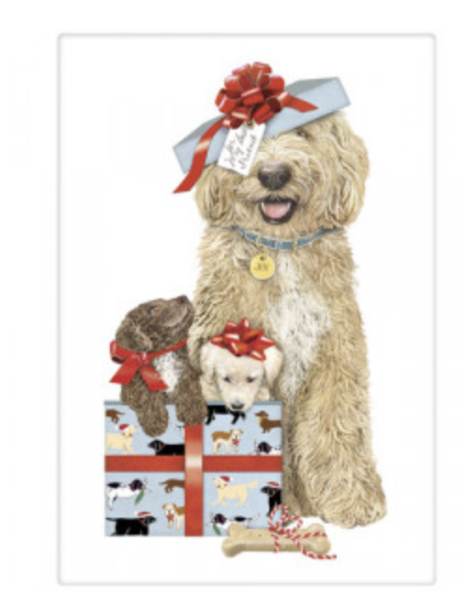 Mary Lake-Thompson MLT Holiday Dog & Cat Tea Towel
