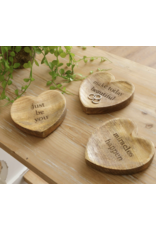 audreys Mango Wood Heart Trinket Tray