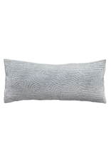 Bloomingville Cotton Lumbar Pillow w/ Embroidery, Sage Green