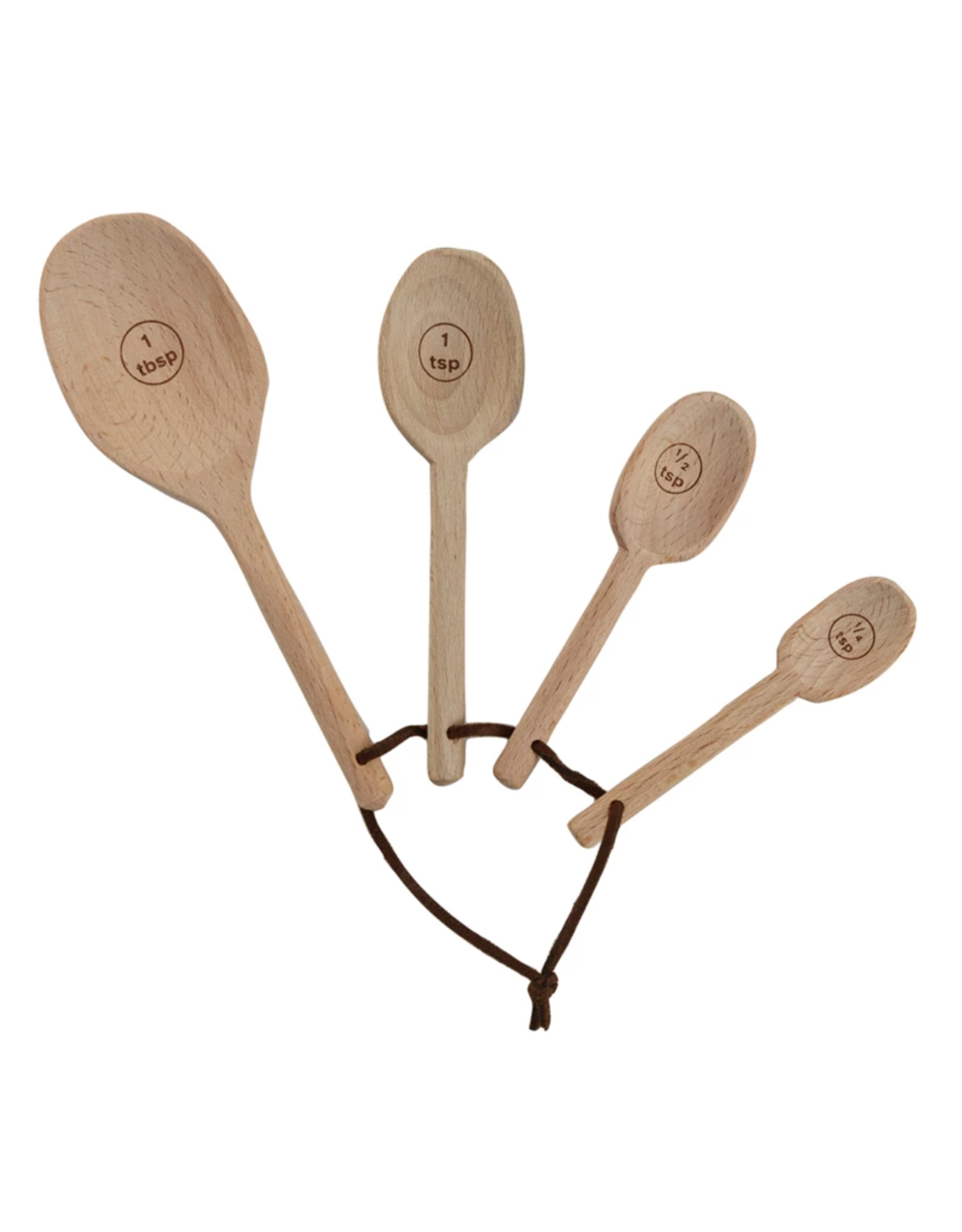 Creative Co-Op Beechwood Measuring Spoons