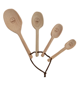 Creative Co-Op Beechwood Measuring Spoons