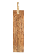 Creative Co-Op Acacia & Mango Wood Cutting Board with Inlay Handle