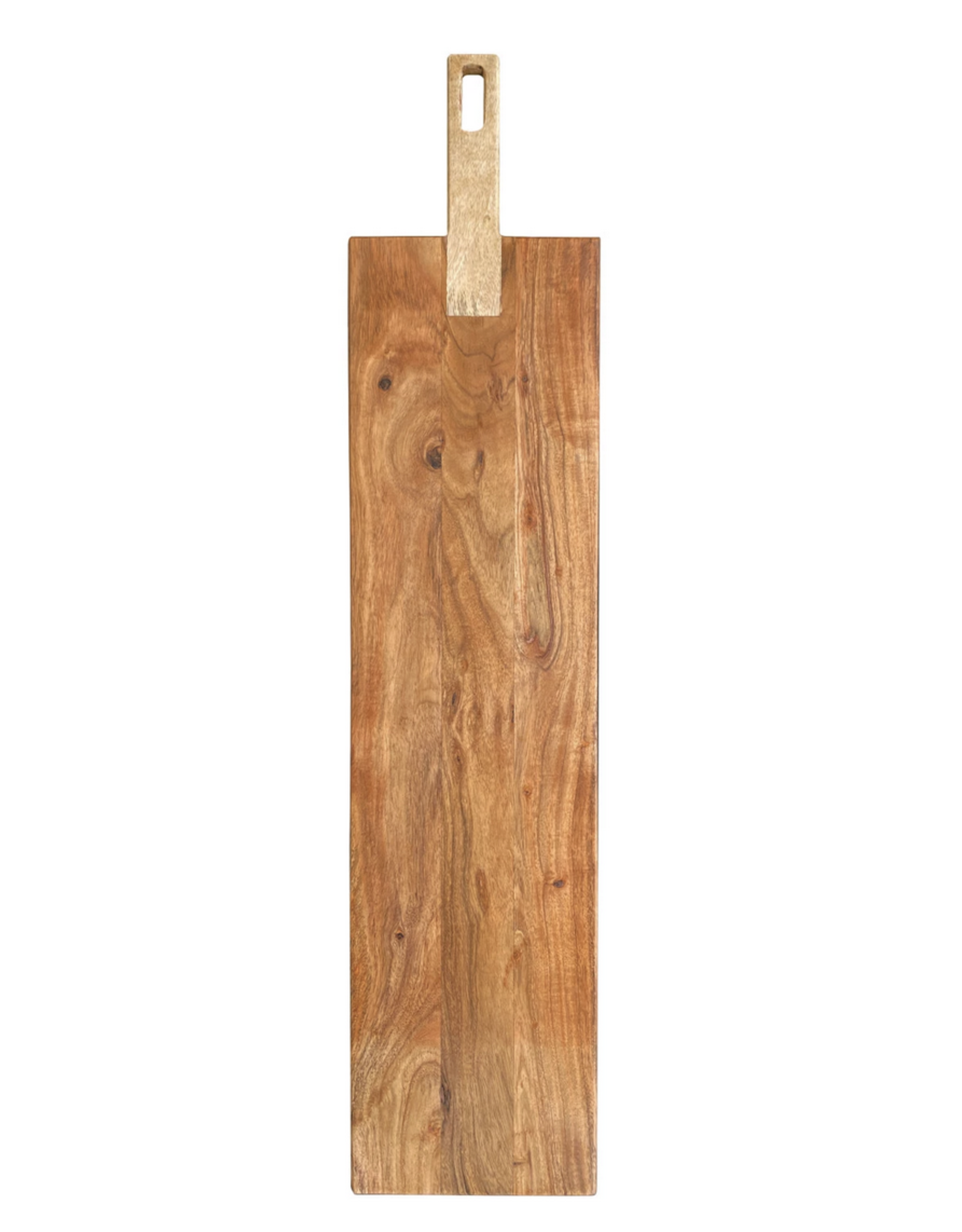 Creative Co-Op Acacia & Mango Wood Cutting Board with Inlay Handle