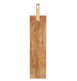 Creative Co-Op Acacia & Mango Wood Cutting Board with Inlay Handle