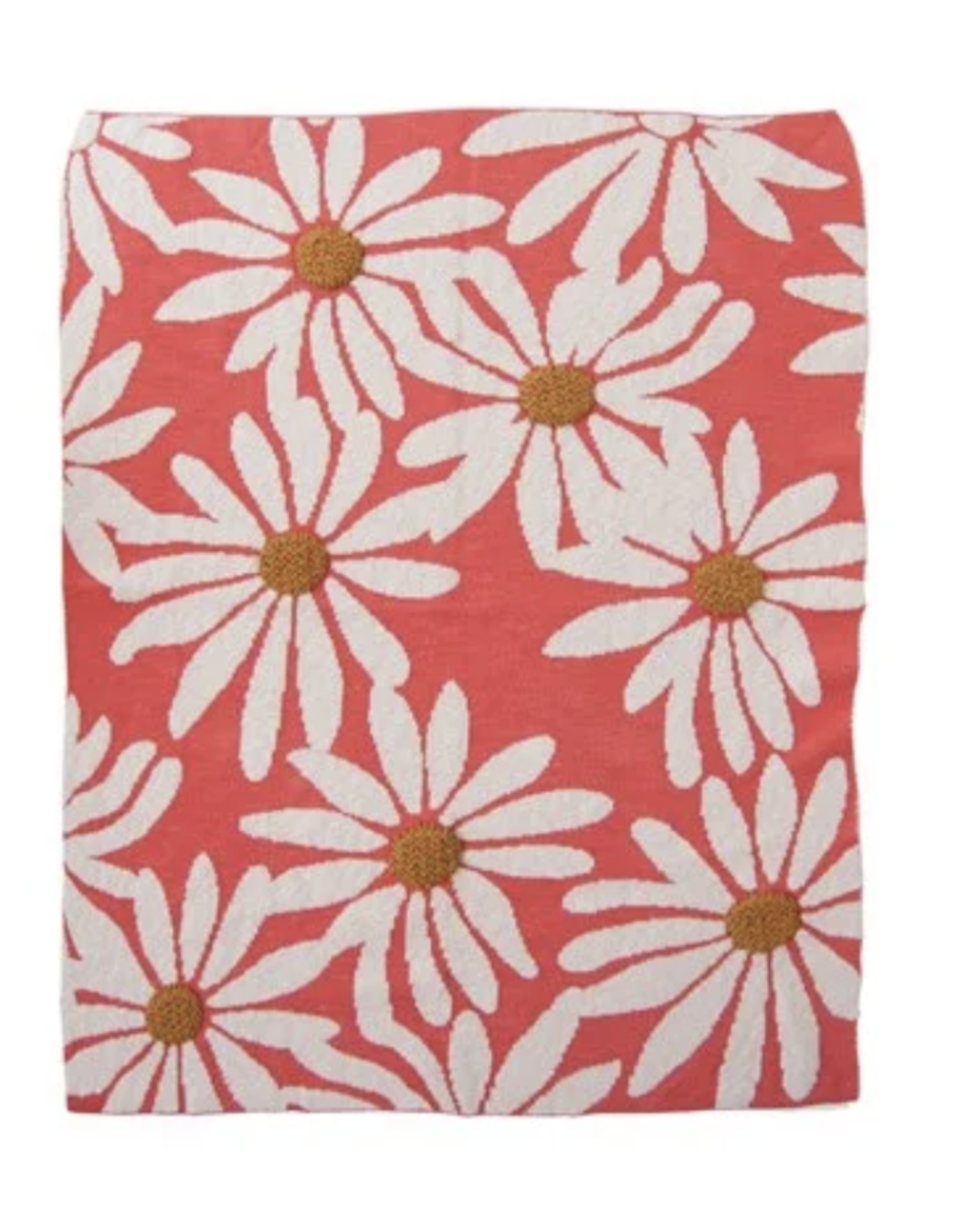 Creative Co-Op Baby Blanket, Floral Design