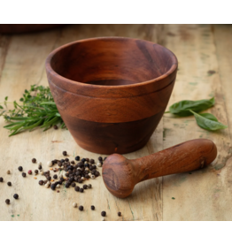 Porch View Home Wooden Mortar & Pestle, set