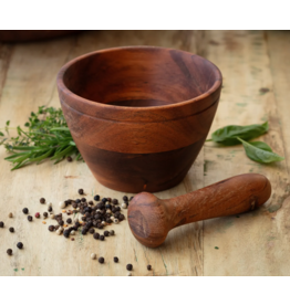 Porch View Home Wooden Mortar & Pestle