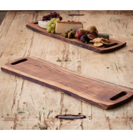 Porch View Home Live Edge Serving Board with Handles