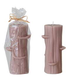 Creative Co-Op Unscented Tree Log Shape Candle