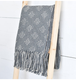 PD Home & Garden 67x51 Charcoal Cotton Throw