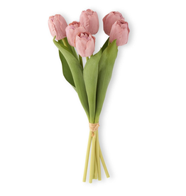 K & K 13" Coral Real Touch Tulip Bundle