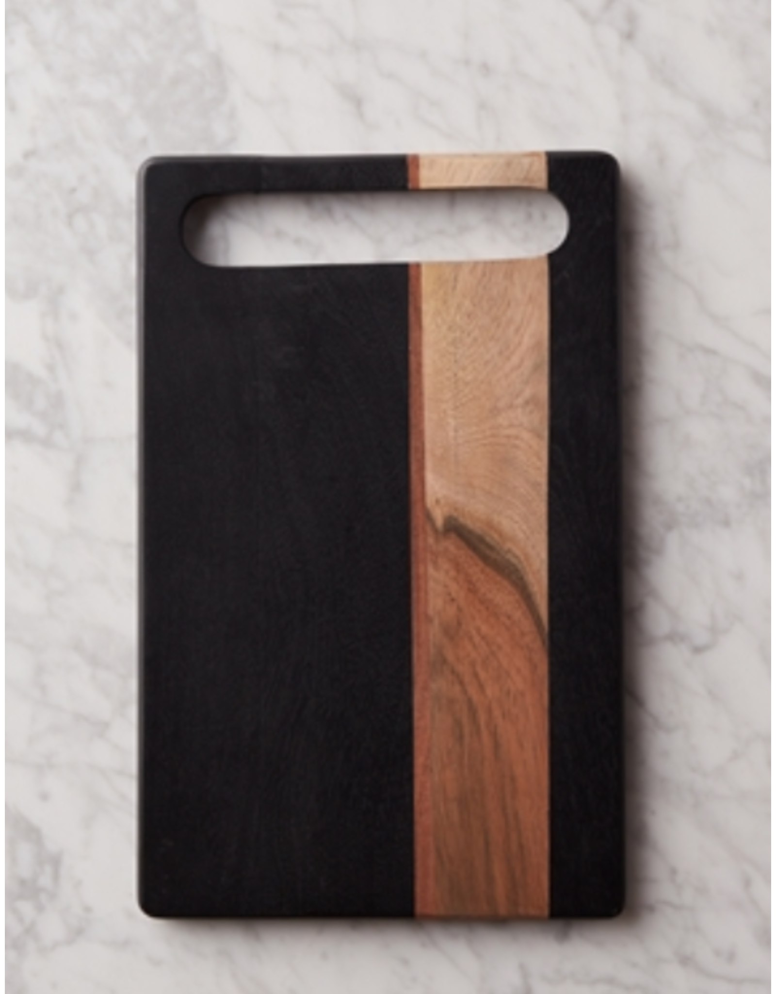 Melrose Black & Offset Wood Stripe Charcuterie Board