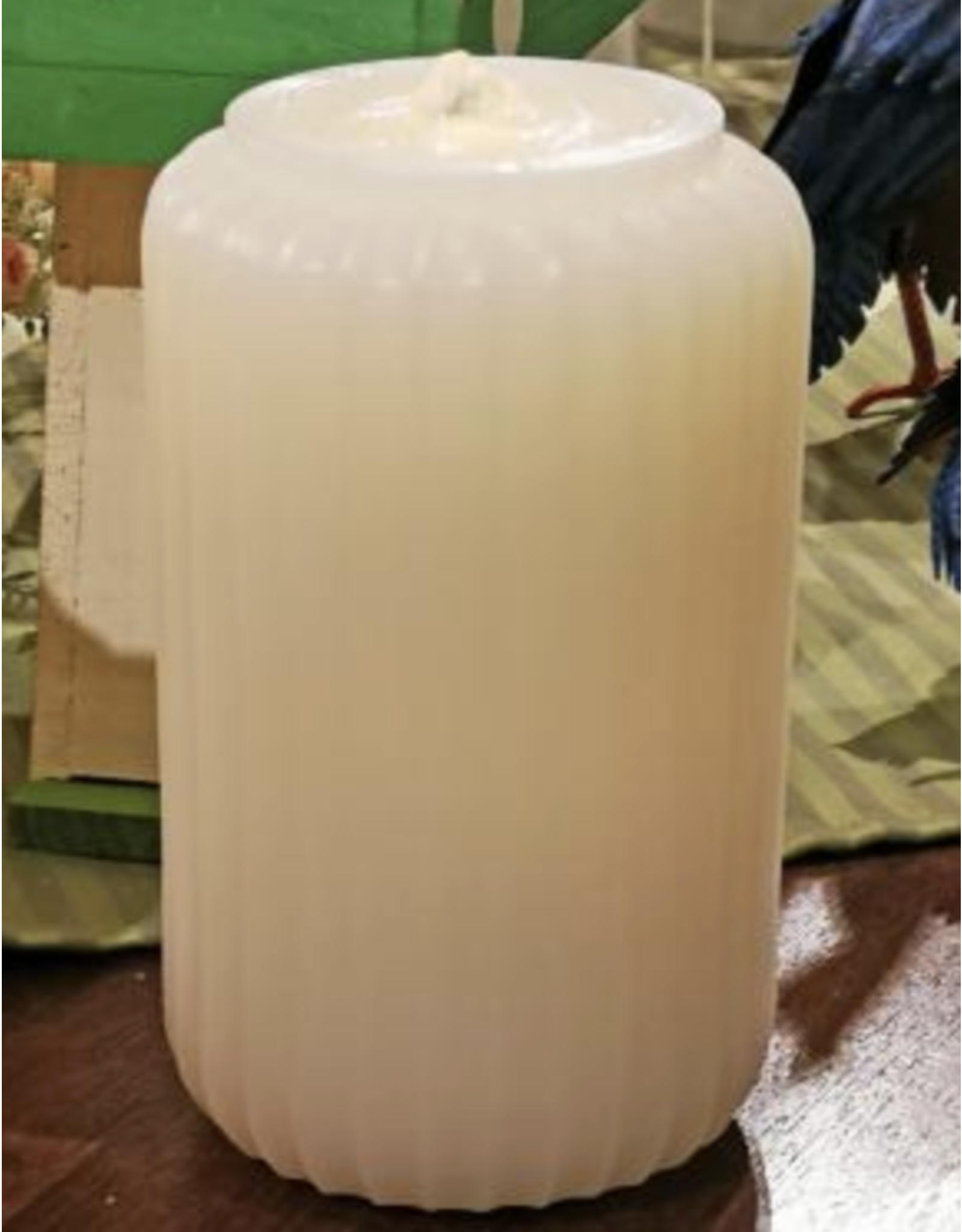 Fantastic Craft Ridged Aqua Water Candle