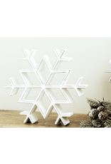 PD Home & Garden Whitewash Wood Snowflake