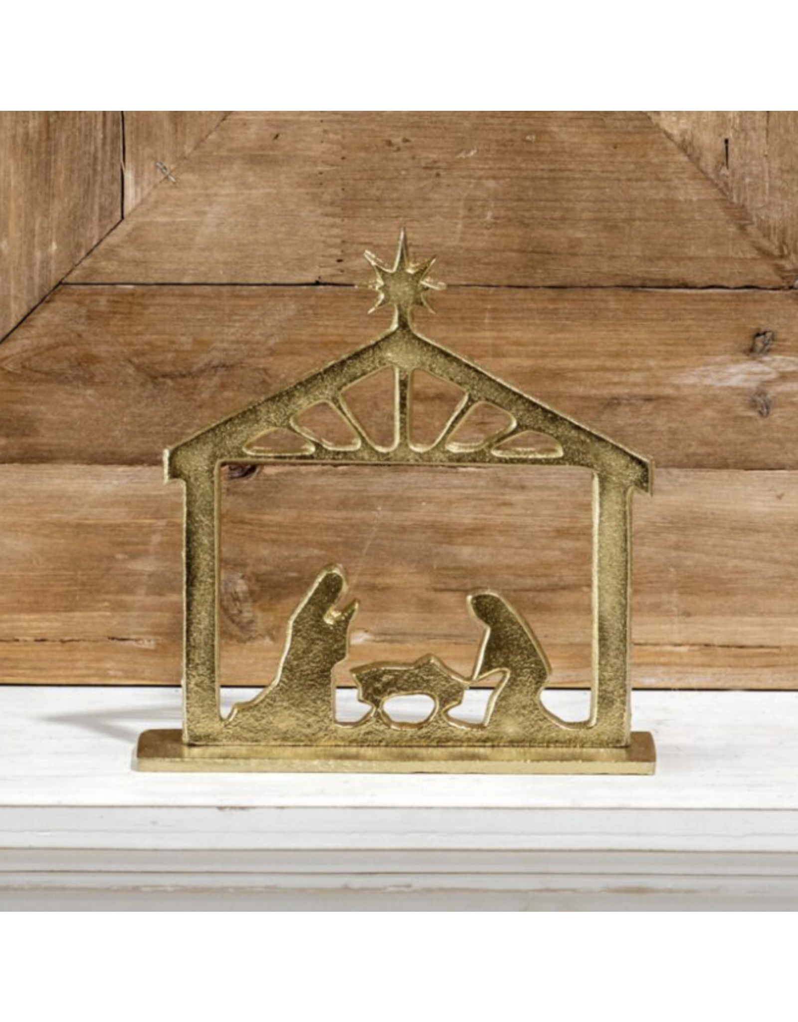 PD Home & Garden 8" Gold Table Nativity