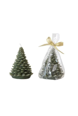 Creative Co-Op 3.75 x 5" Unscented Tree Shaped Candle