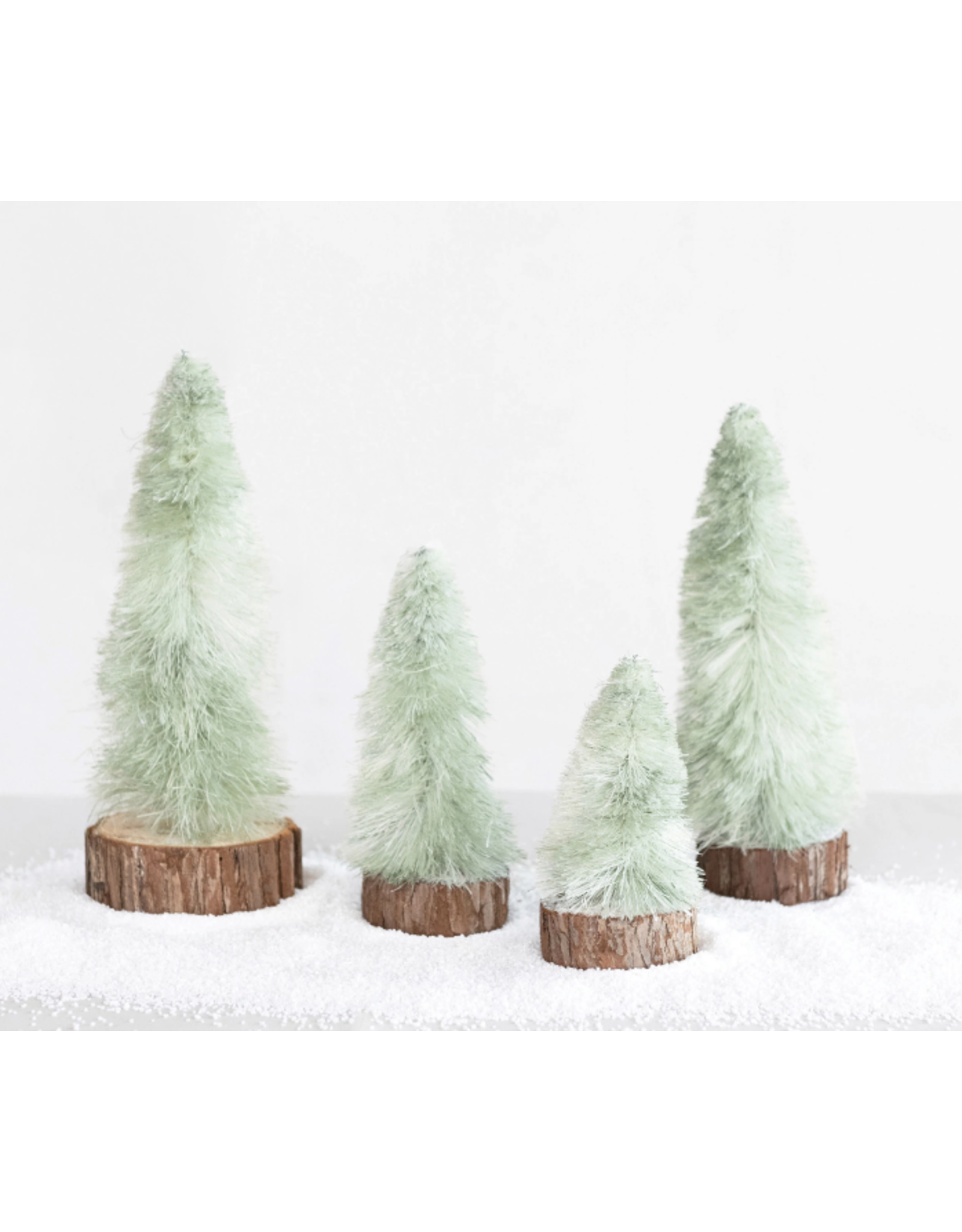 Creative Co-Op Sage Wood Slice Trees (set of 4)