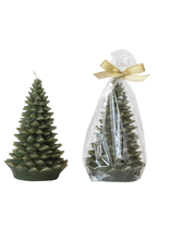 Creative Co-Op 4" x 7" Unscented Tree Shaped Candle