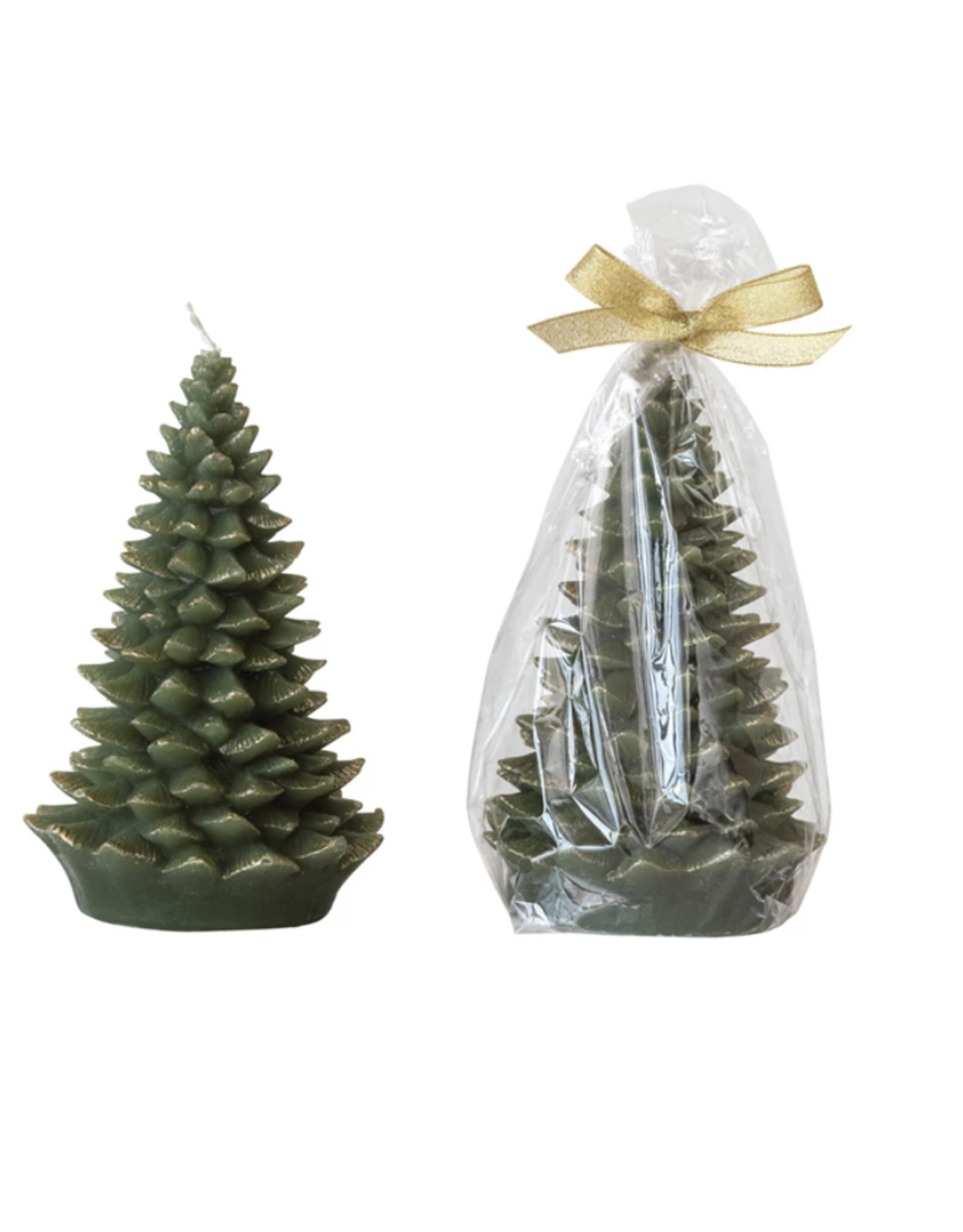 Creative Co-Op 4" x 7" Unscented Tree Shaped Candle