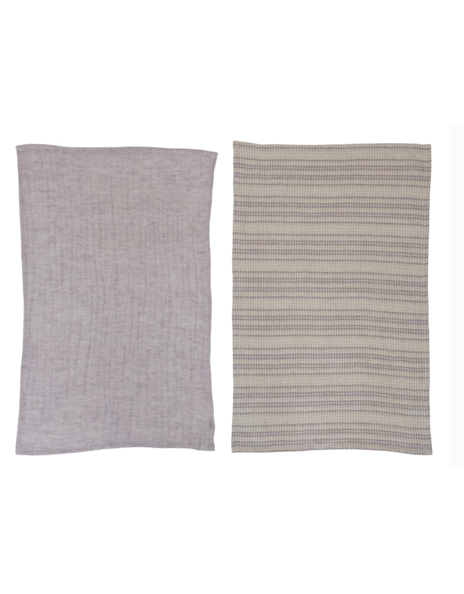 Creative Co-Op Lilac Woven Cotton Tea Towel