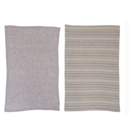 Creative Co-Op Lilac Woven Cotton Tea Towel