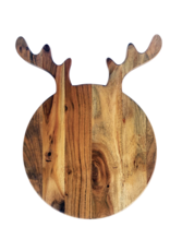 Creative Co-Op Acacia Wood Reindeer Cheese Board