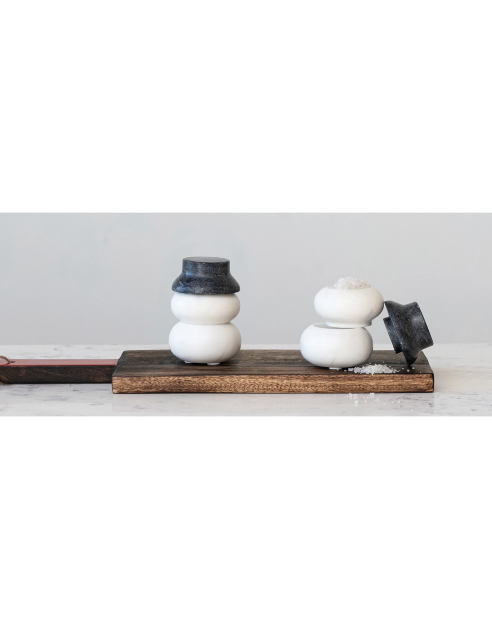 Creative Co-Op Marble Snowman Pinch Pot