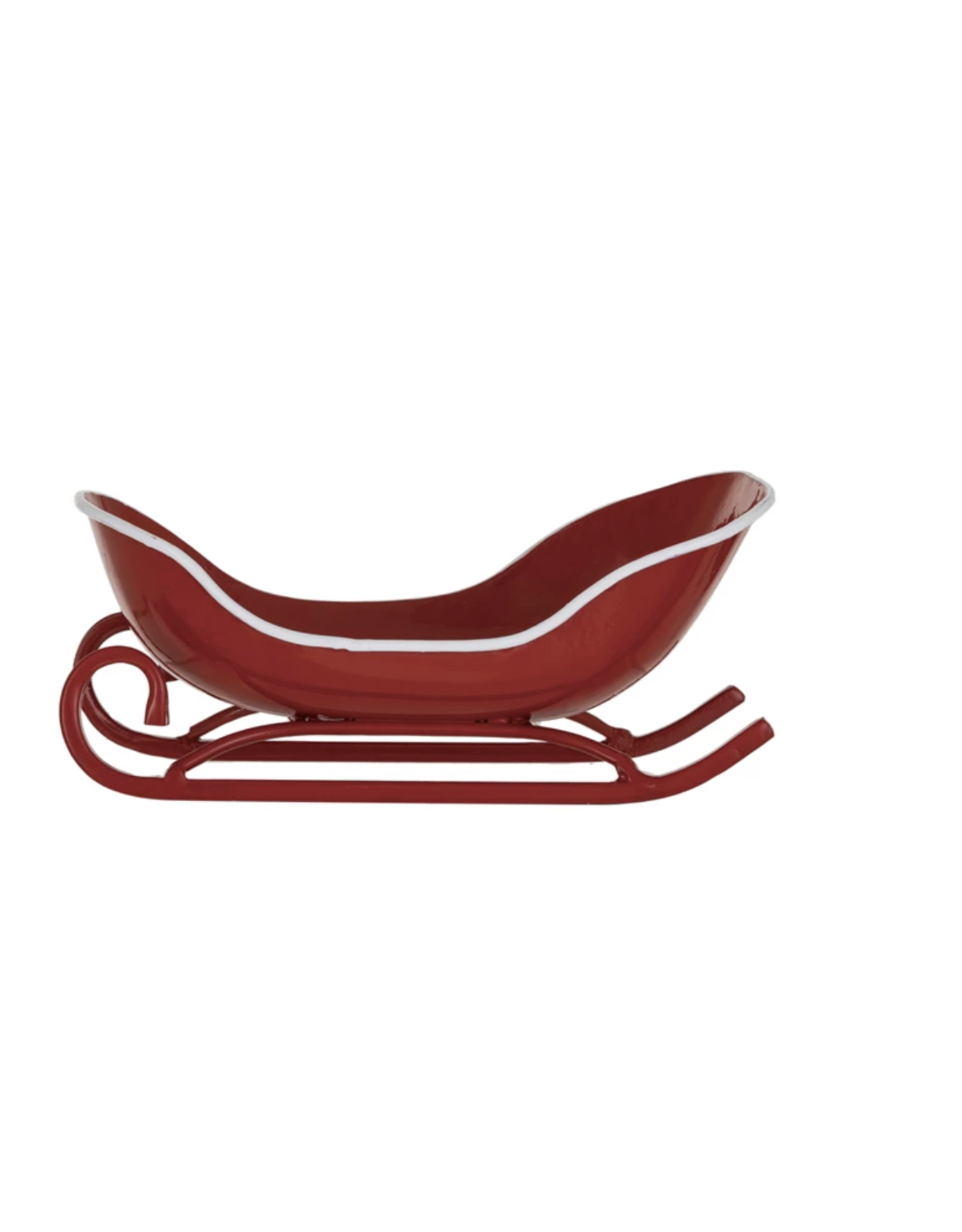 Creative Co-Op Red Iron Sleigh Soap Dish