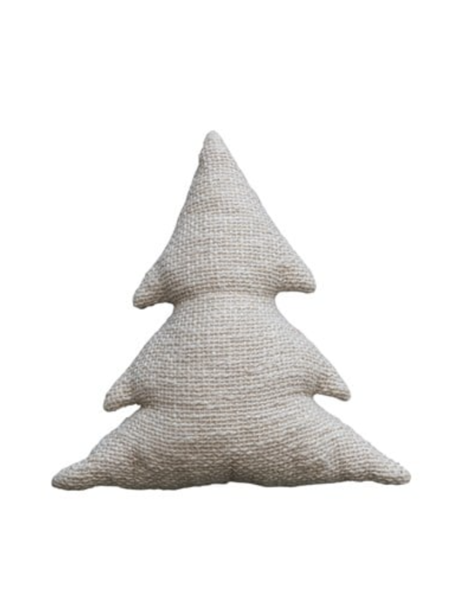 Creative Co-Op 18" Metallic Thread Tree Shaped Pillow