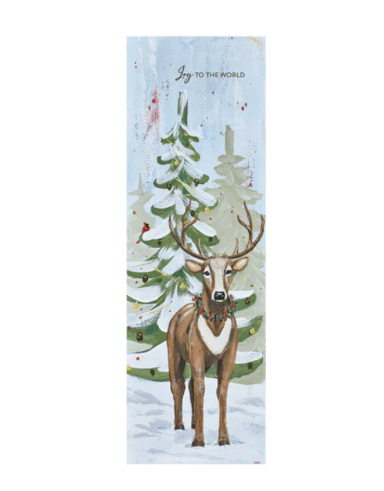 Glory Haus Joy to the World Reindeer Canvas