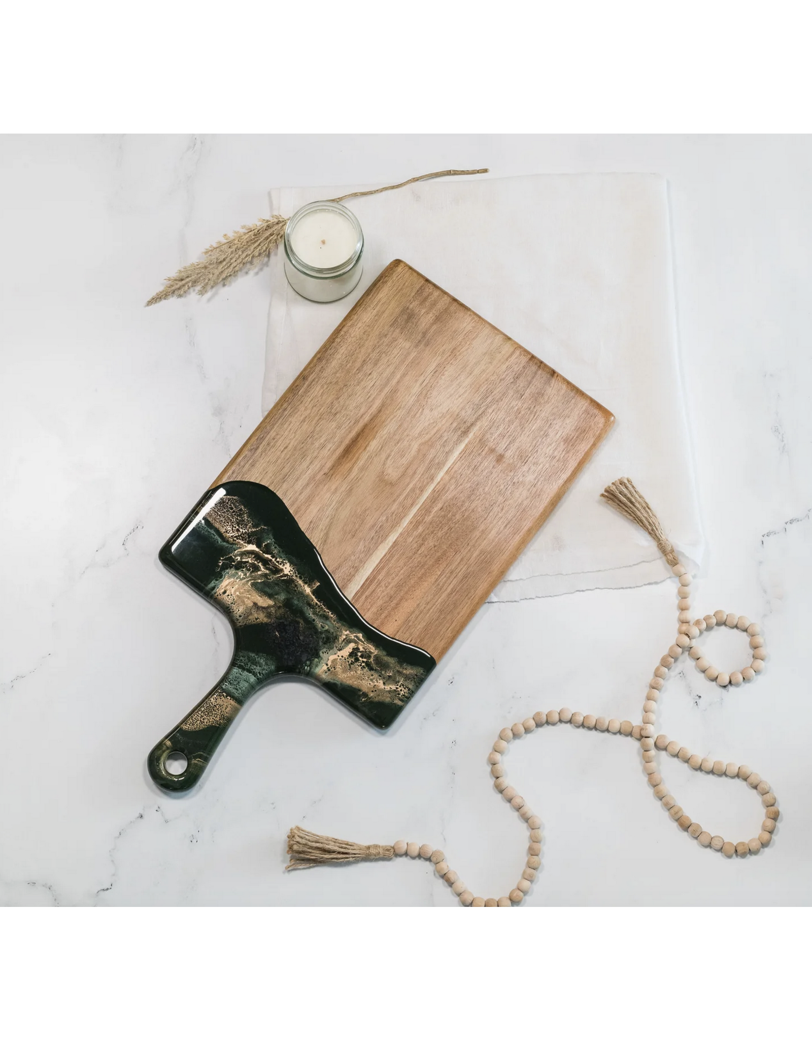 Lynn & Liana Acacia Resin Cheeseboard Large 10" x 20