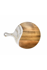 Lynn & Liana Acacia Resin Cheeseboard Round, 12" Diameter