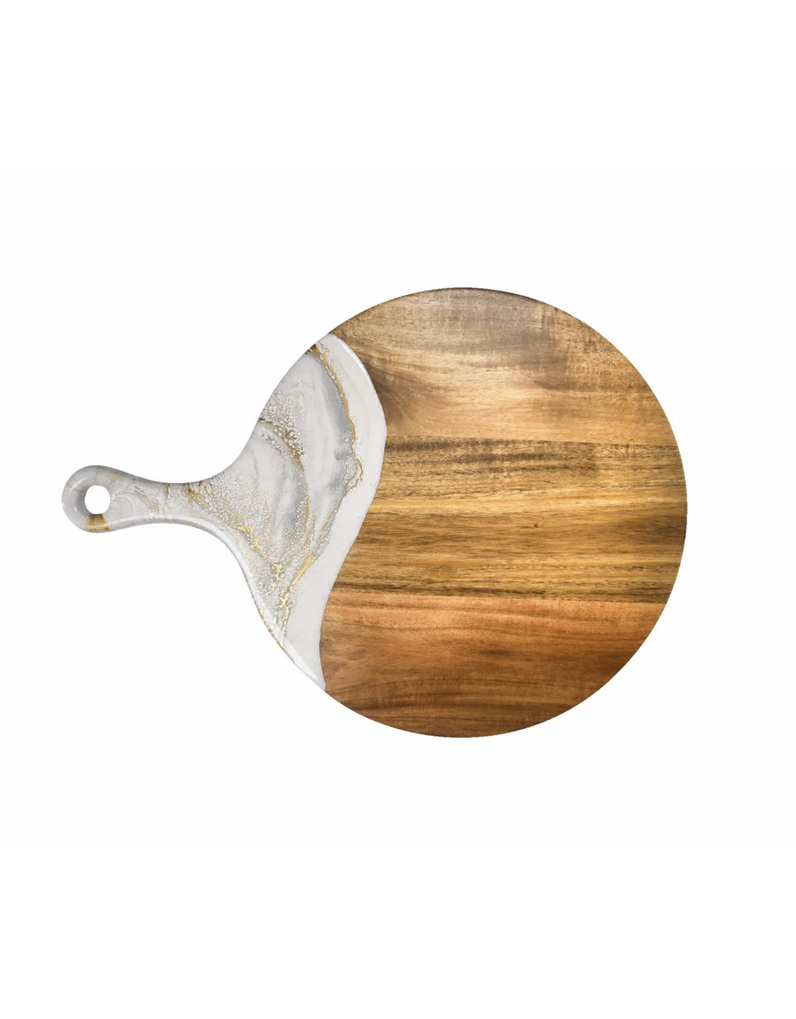Lynn & Liana Acacia Resin Cheeseboard Round, 12" Diameter