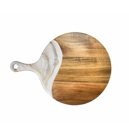 Lynn & Liana Acacia Resin Cheeseboard Round, 12" Diameter