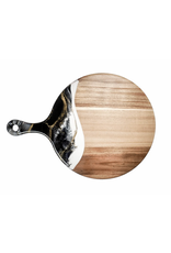 Lynn & Liana Acacia Resin Cheeseboard Round, 12" Diameter