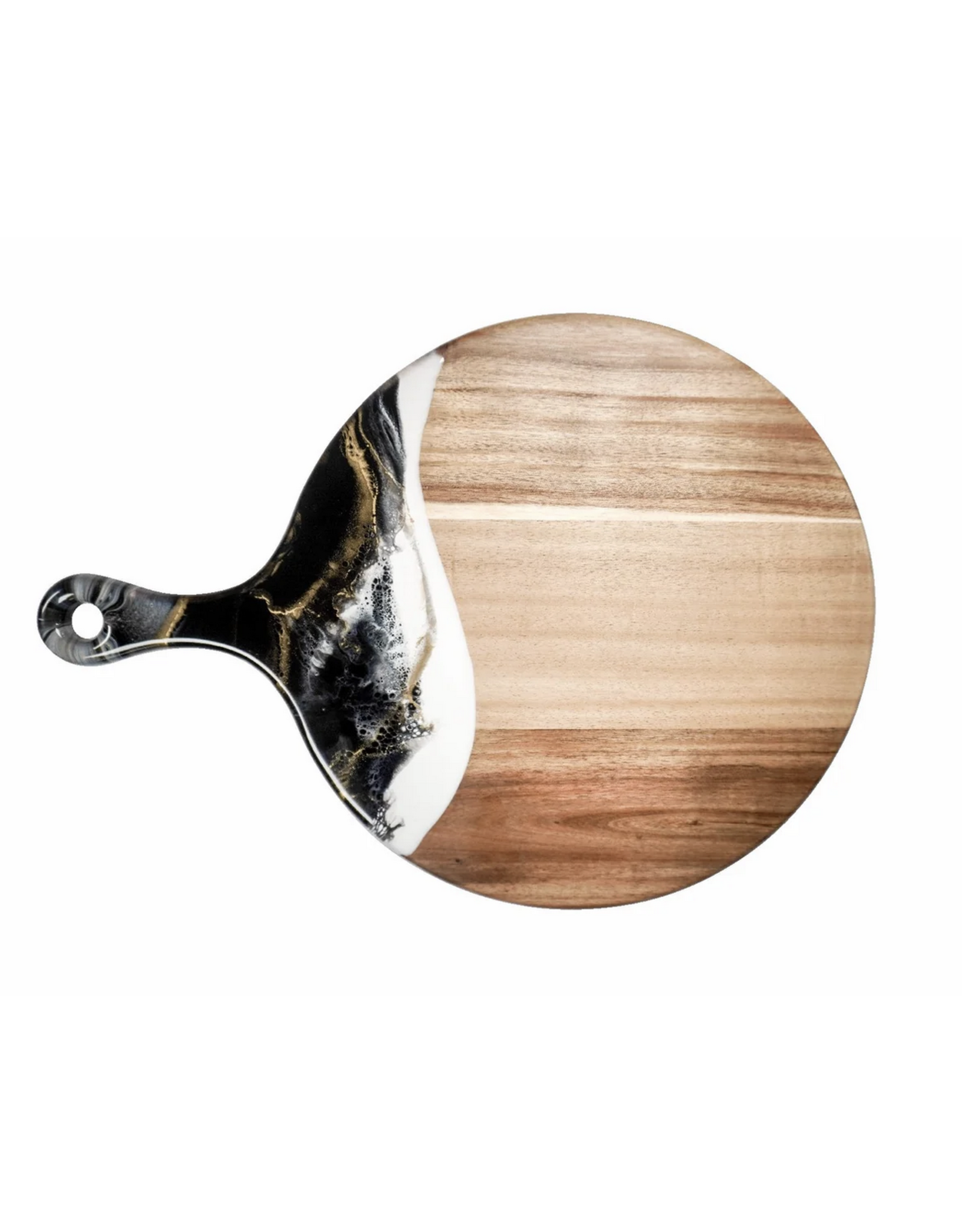 Lynn & Liana Acacia Resin Cheeseboard Round, 12" Diameter