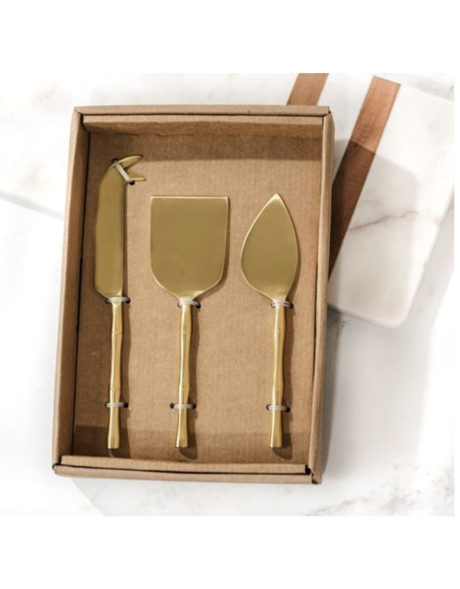 PD Home & Garden Gold Stick Cheese Knife Set of 3