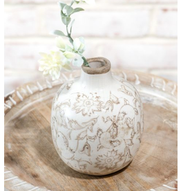 PD Home & Garden 4.7" Beige Heirloom Vase