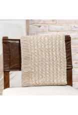 PD Home & Garden 50x60 Latte Cable Throw