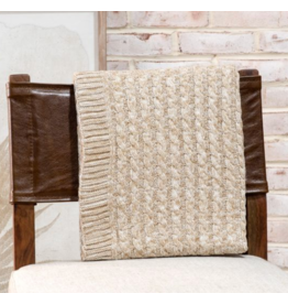 PD Home & Garden 50x60 Latte Cable Throw