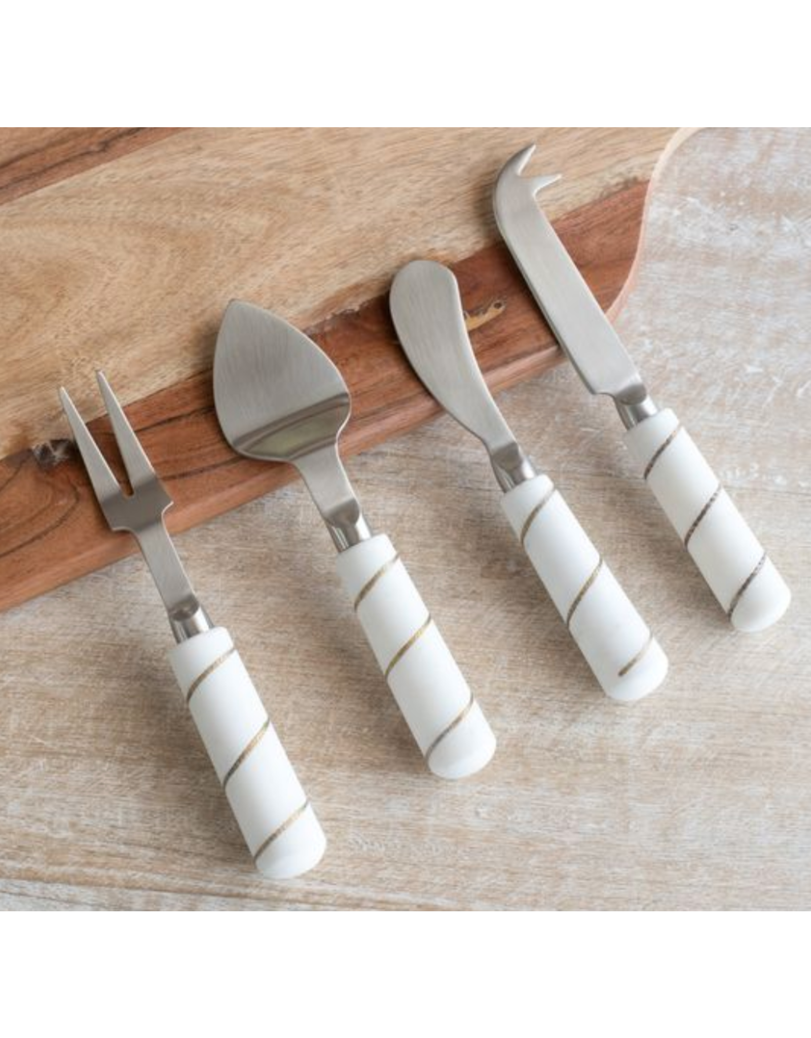 PD Home & Garden Marble with Gold Inlay 4pc. Charcuterie Set