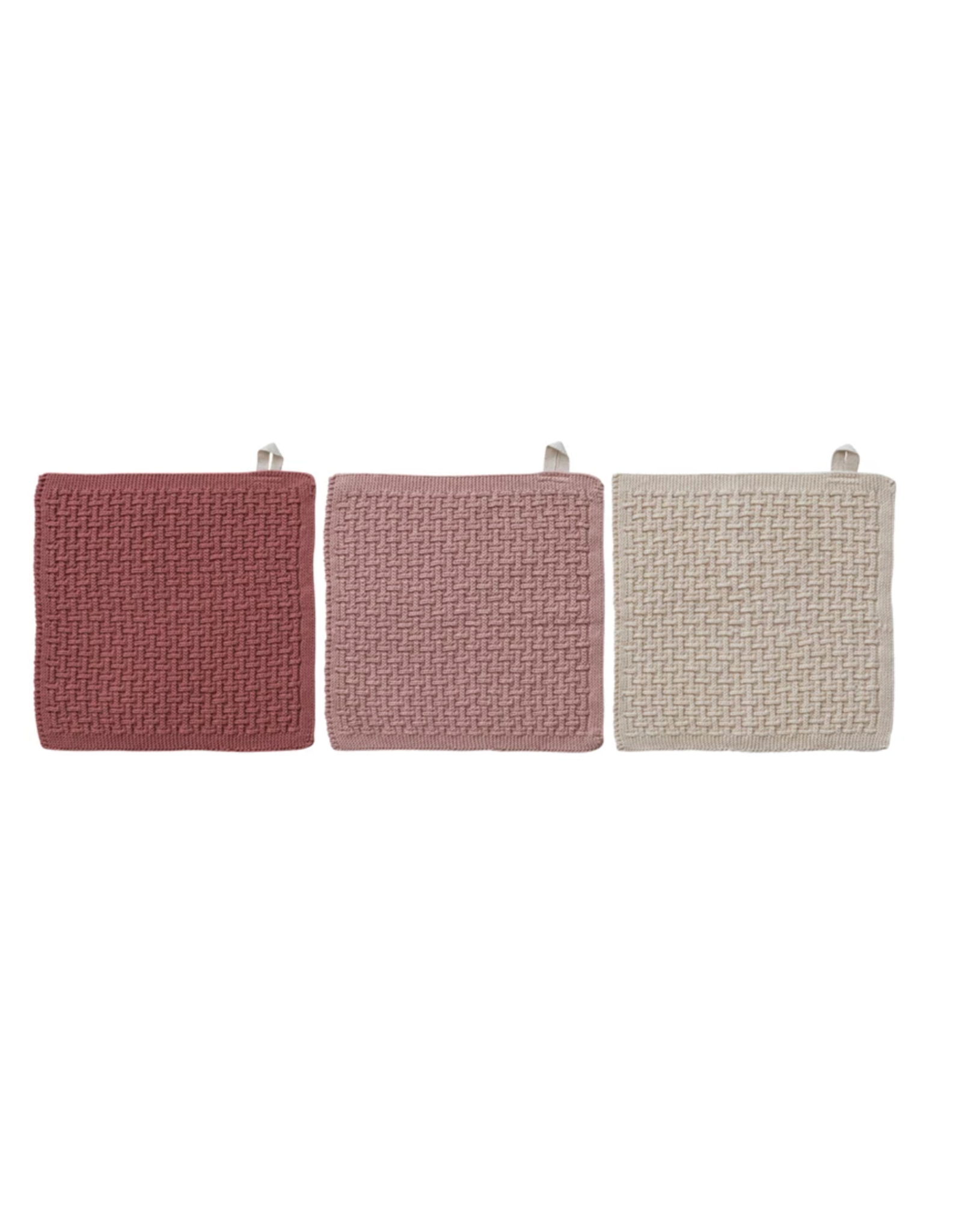 Creative Co-Op Heirloom Square Dish Cloth Set