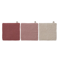 Creative Co-Op Heirloom Square Dish Cloth Set