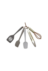 Creative Co-Op Silicone & Metal Mini Kitchen Tools, set of 5