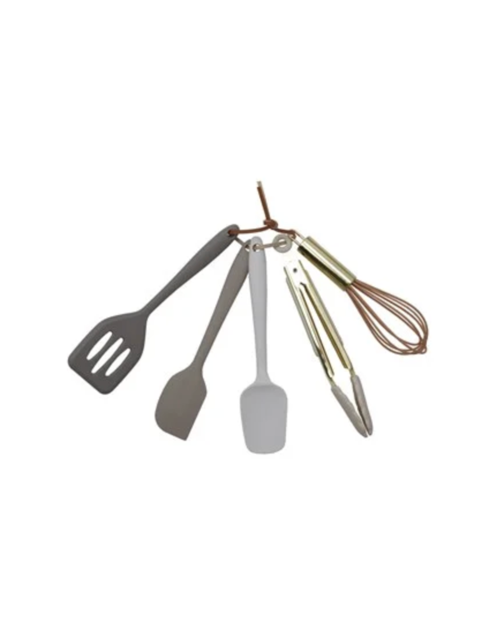 Creative Co-Op Silicone & Metal Mini Kitchen Tools, set of 5